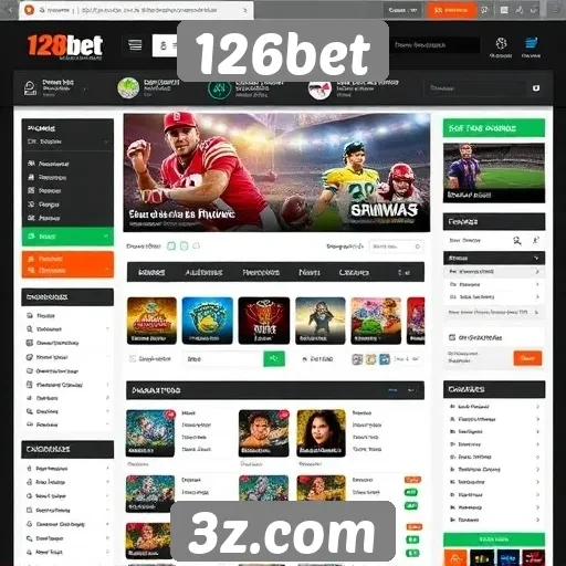 Análise da interface do usuário do site 126bet